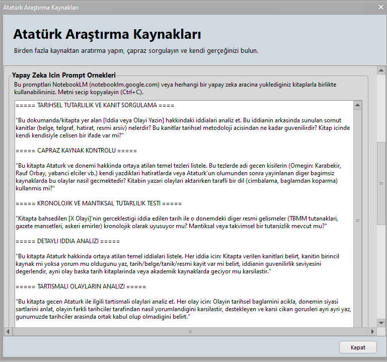 Ataturk Prompts