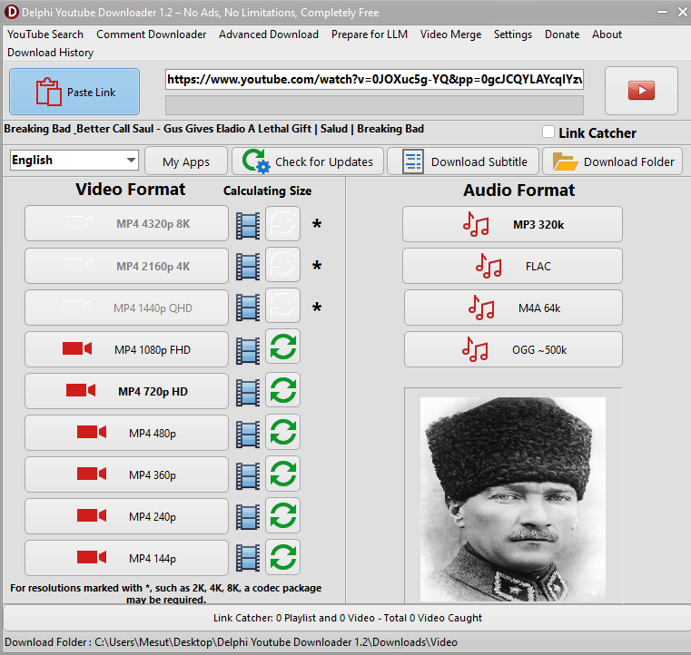 Delphi YouTube Downloader Screenshot