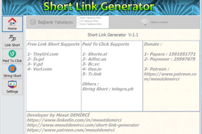 Short Link Generator V1.1