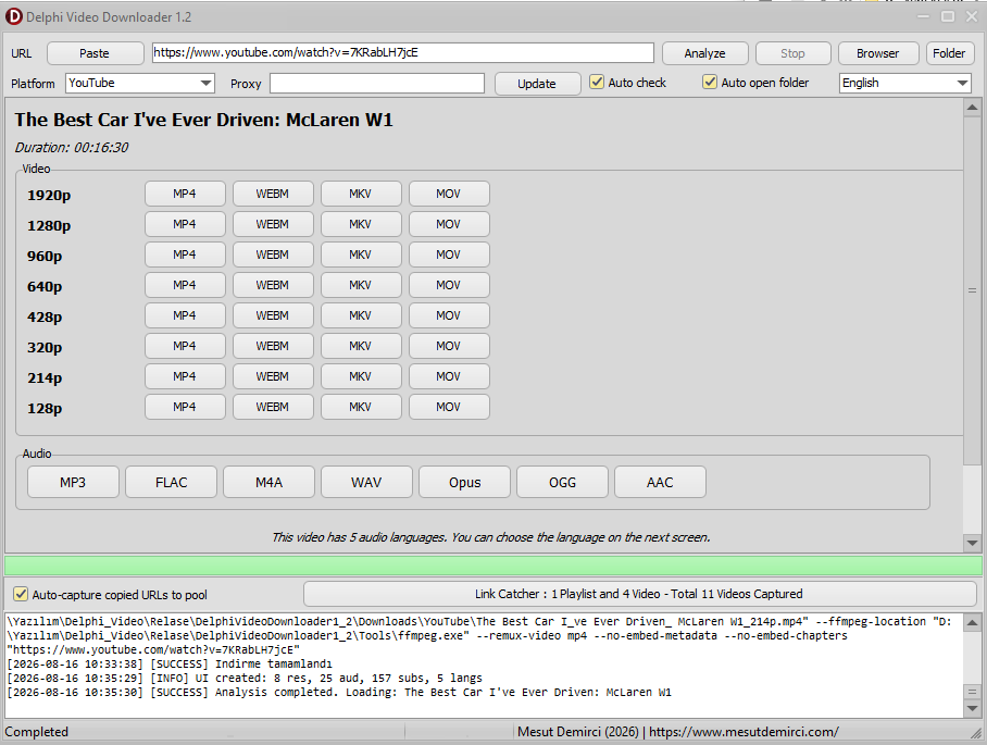 Delphi Video Downloader v1.2
